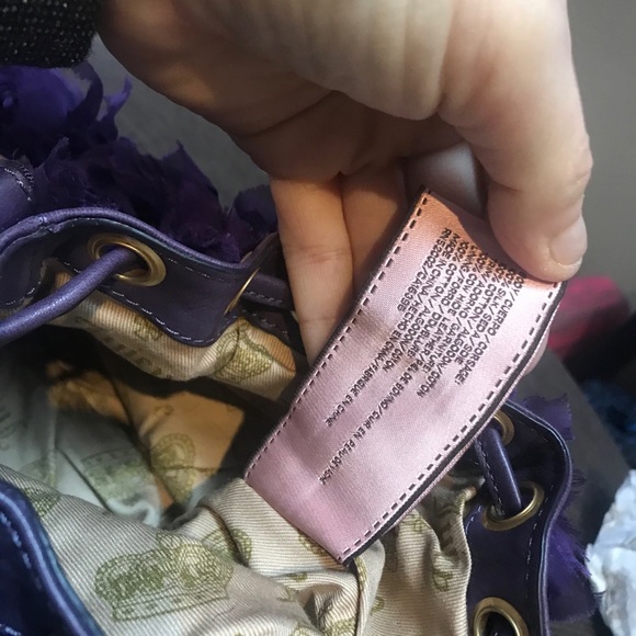 Juicy Couture evening bag chiffon tissue grape NWT - Picture 8 of 8